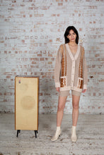 Load image into Gallery viewer, Sequin Embellished Cable Cardigan
