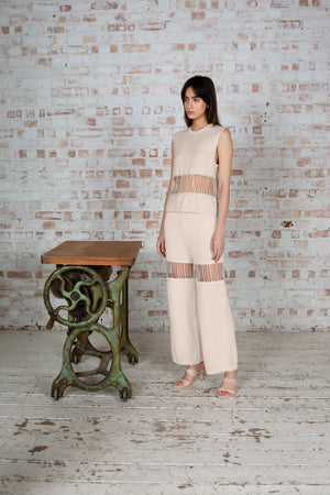 Crystal Chain Sleeveless Shirt