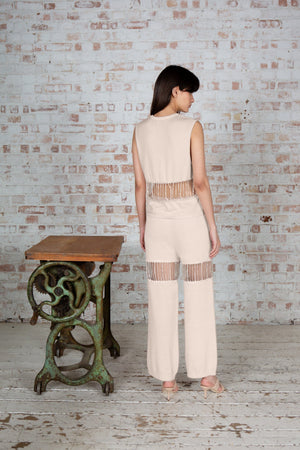 Crystal Chain Sleeveless Shirt