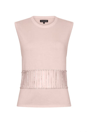 Crystal Chain Sleeveless Shirt