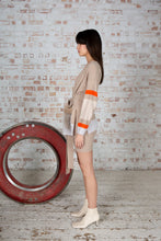 Load image into Gallery viewer, Colour Block Belted Cardigan With Fur Pockets
