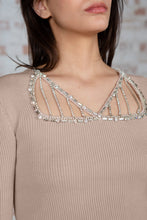 Load image into Gallery viewer, Ribbed Cut Out Embellished Top
