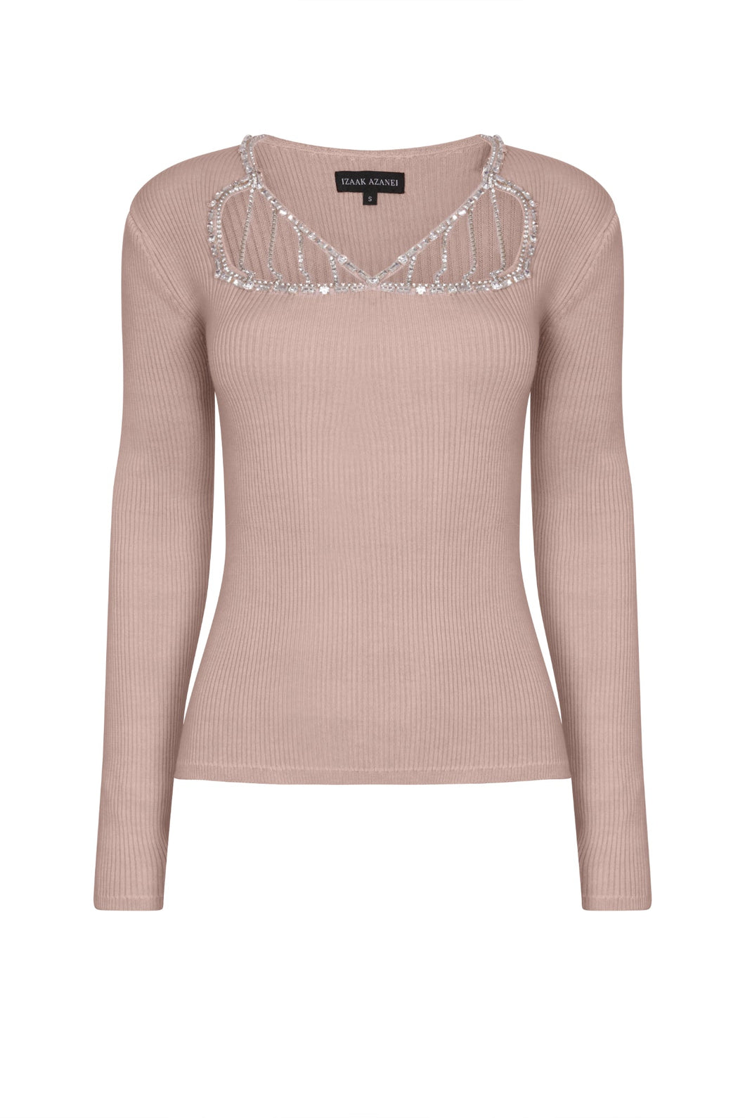 Ribbed Cut Out Embellished Top
