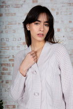 Load image into Gallery viewer, Grey Embellished Cable Cardigan
