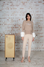 Load image into Gallery viewer, Embroidered Faux Cuff Sweater
