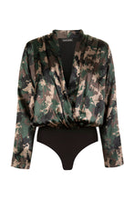 Load image into Gallery viewer, Camo Silk Bodysuit
