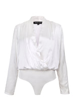 Load image into Gallery viewer, White Silk Bodysuit
