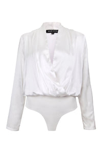 White Silk Bodysuit