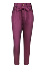 Load image into Gallery viewer, Purple High Waisted Tapered Pants

