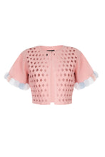 Load image into Gallery viewer, Pink Cropped Pom Pom Jacket

