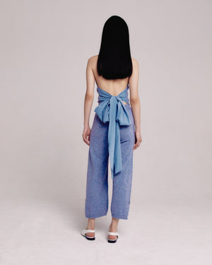 Grey Tie Back Halter