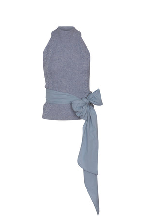 Grey Tie Back Halter
