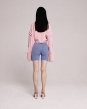 Load image into Gallery viewer, Pink Cable Ribbed Sweater With Faux Fur Cuffs
