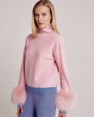 Colour Block Shoulder Zip Sweatshirt