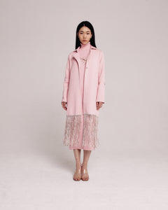 Pink Embellished Tassel Coat