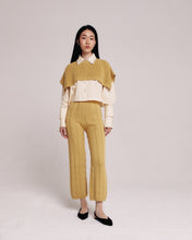 Load image into Gallery viewer, Chartreuse Knit Cape Shirt
