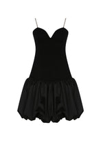 Load image into Gallery viewer, Black Long Ruffle Dress
