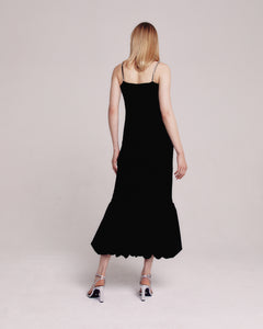 Black Long Ruffle Dress