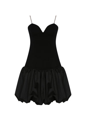 Black Long Ruffle Dress
