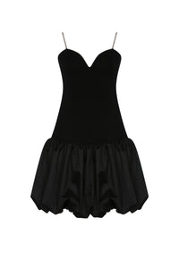 Black Long Ruffle Dress