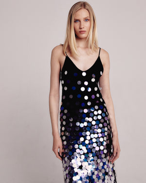 Black Sequined Dress