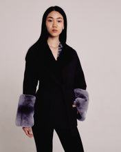 Load image into Gallery viewer, Black And Charcoal Grey Colour Block Loro Piana Coat
