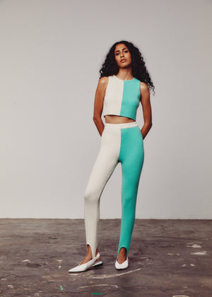Cream & Green Colour Block Stirrups