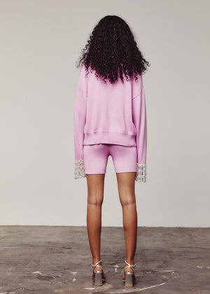 Pink Pearl-lined Cardigan