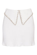 Load image into Gallery viewer, Cream Ribbed Embellished Skirt
