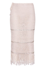 Load image into Gallery viewer, Cream Macrame Embellished Skirt

