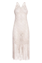 Load image into Gallery viewer, Cream Macrame Embellished Dress
