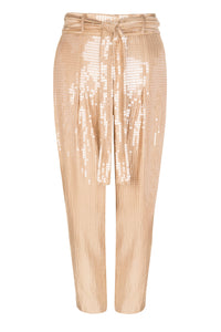 Caramel High Waisted Sequin Tapered Pants