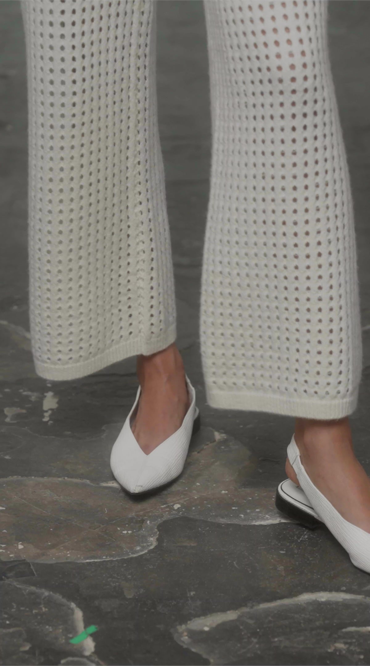 Cream Crochet Pants